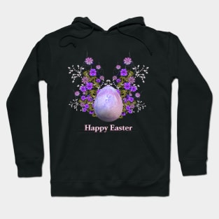 Happy easter, easter egg with flowers Hoodie